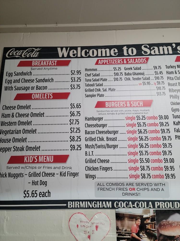 Sam's Deli & Grill Menu image 2